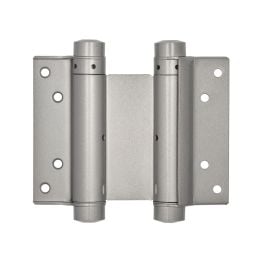 Double Action Steel Spring Hinges 102mm Grey - By Frelan Hardware - HG3005-4GY