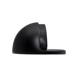 Oval Floor Mounted Door Stop - Matt Black
