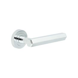 Jedo Hex Polished Chrome Door Handle - By Frelan Hardware - JV849PC