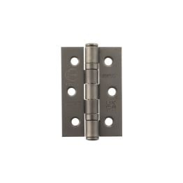 Atlantic CE Fire Rated Grade 7 Ball Bearing Hinges 3" x 2" x 2mm - Matt Gun Metal (Pair)