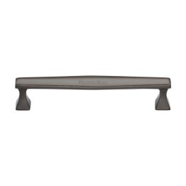 Heritage Brass Cabinet Pull Deco Design 160mm CTC Matt Bronze Finish