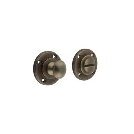 Burlington Turns & Releases Inner 1 No Rose Antique Brass - By Frelan Hardware - BUR80AB