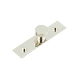 Thaxted Cupboard Knobs 30mm Plain Backplate Polished Nickel - By Frelan Hardware - HOX-230PN-5090PN