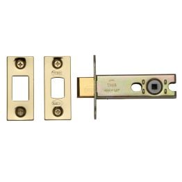 York Architectural Tubular Bathroom Deadbolt 3" Polished Brass Finish