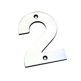 Numerals Number 2  - Bright Stainless Steel