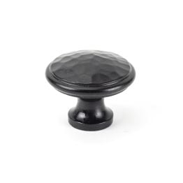 Black Hammered Cabinet Knob - Large