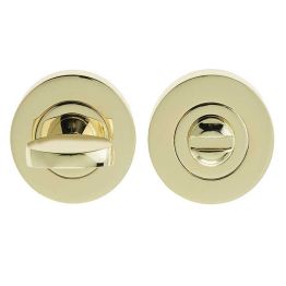 Jedo Designer Turns & Releases 50mm Round Rose no Indicator 50x10mm Brass Finish - By Frelan Hardware - JV422PVD