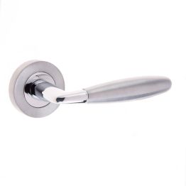Stylo Door Handle Polished Chrome / Satin Chrome - By Frelan Hardware - JV534PCSC