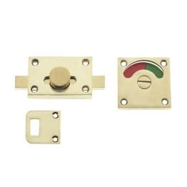Jedo Bathroom Indicator Bolt 50x50mm 50x50mm Brass Finish - By Frelan Hardware - JV2552PVD