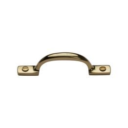 Heritage Brass Pull Handle Russell Design 102mm Polished Brass finish