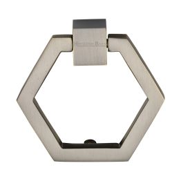 Heritage Brass Cabinet Drop Pull Hexagon Design 51mm Antique Brass finish