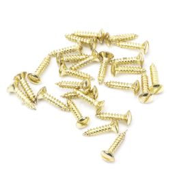 Polished Brass 8x¾" Countersunk Raised Head Screws (25)
