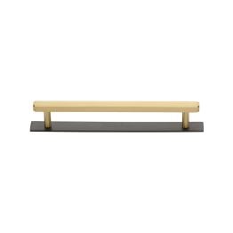 Heritage Brass Cabinet Pull Hexagonal Design with Plate 128mm CTC Matt Bronze/Satin Brass Finish