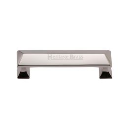 Heritage Brass Cabinet Pull Pyramid Design 96mm CTC Polished Nickel Finish