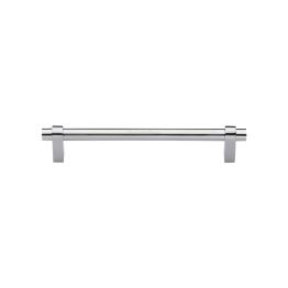 Heritage Brass Cabinet Pull Industrial Design 128mm CTC Satin Chrome Finish