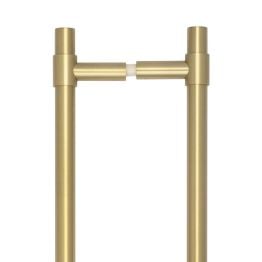 CRES 425mm Back to Back Satin Brass T-Bar Pull Handle - By Frelan Hardware - CRES3001SBB2B