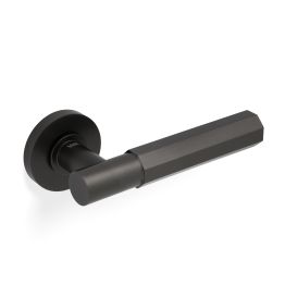 Valli Antonio Citterio Lever on Round Rosette (Esagono) - Dark Bronze PVD