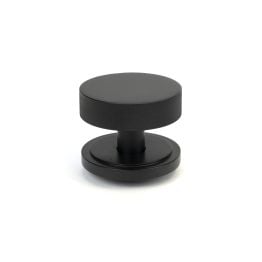 Matt Black Brompton Centre Door Knob (Art Deco)