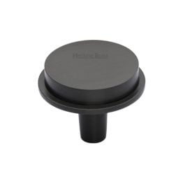 Heritage Brass Flat Round Knob Design 32 mm Matt Bronze finish