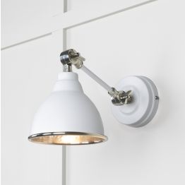 Hammered Nickel Brindley Wall Light in Flock