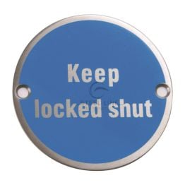 Steel Line Keep Locked Shut Engraving Satin Stainless Steel finish