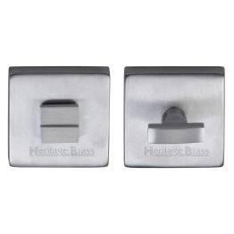 Heritage Brass Square Thumbturn & Emergency Release Satin Chrome Finish