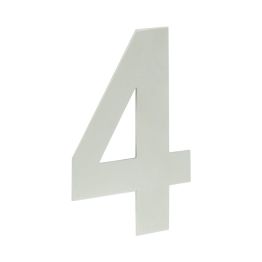150mm Numerals SSS Finish 150mm Satin Stainless Steel No. 4 - By Frelan Hardware - JNSS-4