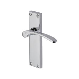 Heritage Brass Door Handle Lever Latch Sophia Design Polished Chrome finish