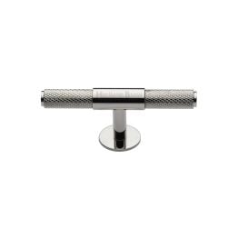 Heritage Brass Cabinet Knob Knurled Fountain Design 90mm Polished Nickel finish