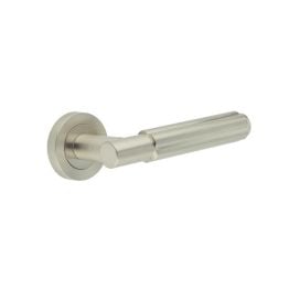 Bloom Satin Nickel Lever on rose - By Frelan Hardware - JV848SN