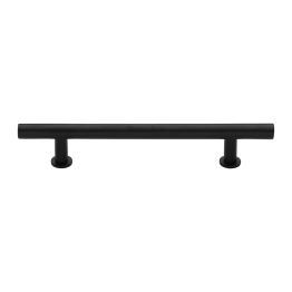 Heritage Brass Cabinet Pull T-Bar Design with 16mm Rose 203mm CTC Matt Black Finish