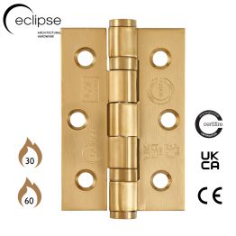 Eclipse 14852SBP - 76x51x2mm SBP Ball Bearing Hinge Grade 7 - (Pair) - Satin Brass