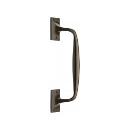 Heritage Brass Door Pull Handle Cranked Design 10" Matt Bronze Finish