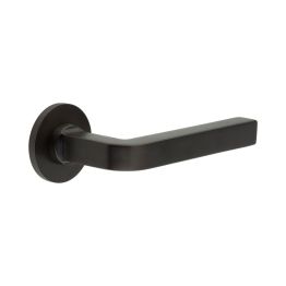 CR-104 Dark Bronze Fixed Dead Round Rose Door Handle - By Frelan Hardware - CR-104A3DB