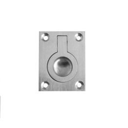 Jedo 38x50mm Flush Rings 38x50mm Satin Chrome - By Frelan Hardware - JV424ASC