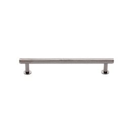 Heritage Brass Cabinet Pull Knurled Design with 16mm Rose 128mm CTC Polished Nickel finish