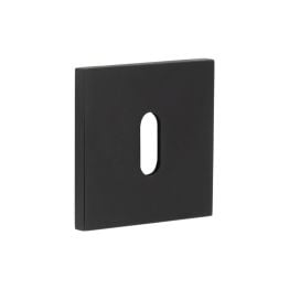 CR-T10 Black Standard Keyway Square Rose Escutcheon - By Frelan Hardware - CR-T10MB