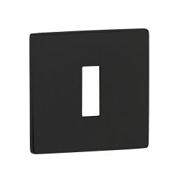 Tupai Rapido 5S Line Key Escutcheons on 5mm Slimline Square Rose - Pearl Black