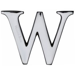 Heritage Brass Alphabet W Pin Fix 51mm (2") Polished Chrome Finish