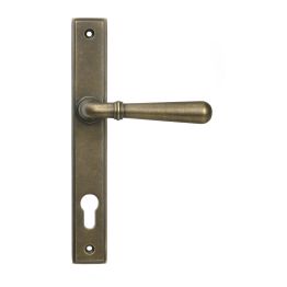Burnished Brass Newbury Slimline Lever Espag. Lock Set