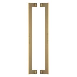 Heritage Brass Back to Back Door Pull Handle Apollo Design 460mm Satin Brass Finish
