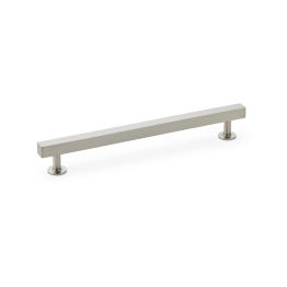 Alexander & Wilks - Square T-Bar Cabinet Pull Handle - Satin Nickel - 192mm