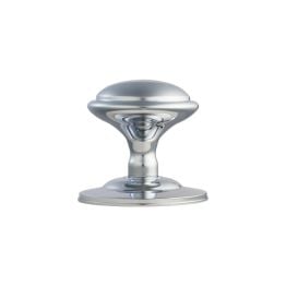 Round Centre Door Knob - Polished Chrome
