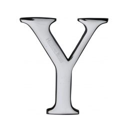 Heritage Brass Alphabet Y Pin Fix 51mm (2") Polished Chrome Finish
