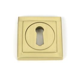 Satin Brass Round Escutcheon (Square)