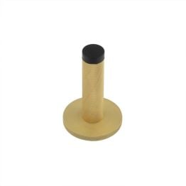 Burlington Knurled Wall Mounted Doorstops Knurled Rose Satin Brass - By Frelan Hardware - BUR-968SB-969SB