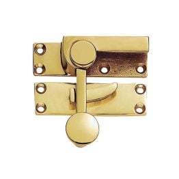 Quadrant Arm Sash Fastener - Polished Brass