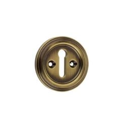 Jedo Parisian Standard Keyway Escutcheon 42mm Antique Brass - By Frelan Hardware - JV604AB