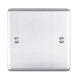 Eurolite Enhance Decorative Single Blank Plate Satin Stainless Steel