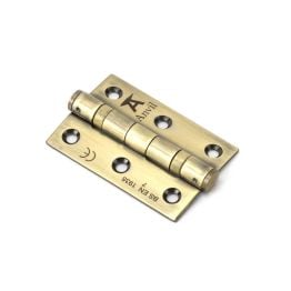 Aged Brass 3" Ball Bearing Butt Hinge (pair) ss
